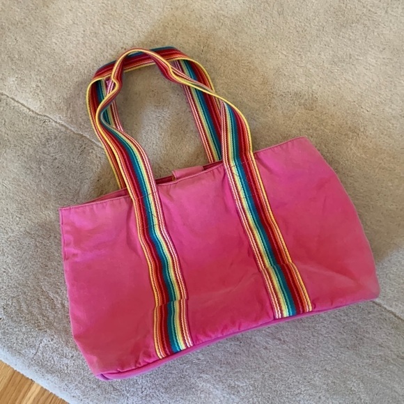 Lovely Disney Cotton Rainbow Strap Detail Quality Lined Tote - Picture 1 of 8